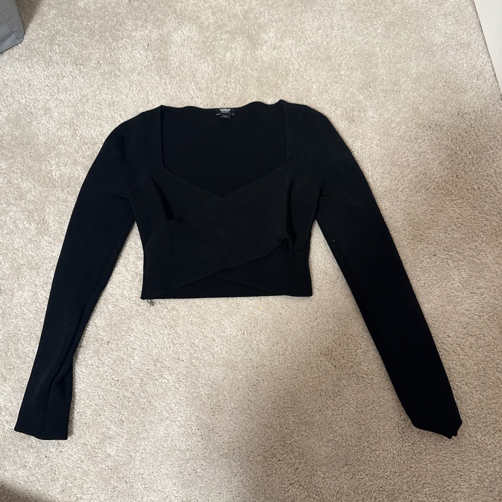 Express Black Long Sleeve Blouse